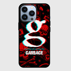 Чехол для iPhone 13 Pro Garbage rock glitch, цвет: 3D-черный