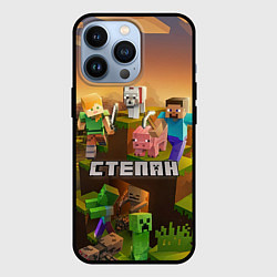 Чехол для iPhone 13 Pro Степан Minecraft, цвет: 3D-черный