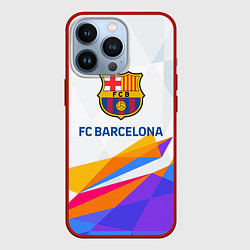 Чехол для iPhone 13 Pro Barcelona цветные геометрии, цвет: 3D-красный