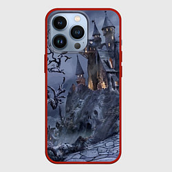 Чехол для iPhone 13 Pro Старый заброшенный замок - Halloween, цвет: 3D-красный