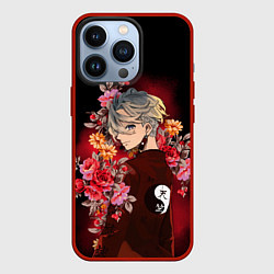 Чехол для iPhone 13 Pro Изана в цветах, цвет: 3D-красный