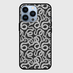 Чехол для iPhone 13 Pro Змея с языком, цвет: 3D-черный