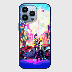 Чехол для iPhone 13 Pro Cyberpunk Edgerunners Люси и Дэвид, цвет: 3D-тёмно-синий