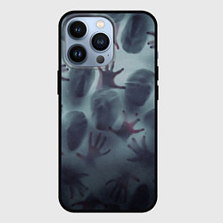 Чехол для iPhone 13 Pro Scary faces trying to get out, цвет: 3D-черный