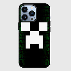 Чехол для iPhone 13 Pro Лицо Крипера - Майнкрафт, цвет: 3D-черный
