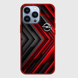 Чехол для iPhone 13 Pro Опель строгий стиль, цвет: 3D-красный