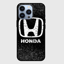 Чехол для iPhone 13 Pro Honda с потертостями на темном фоне, цвет: 3D-черный