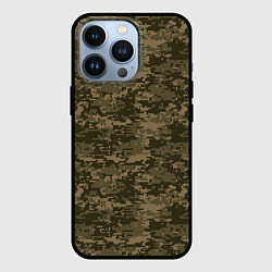 Чехол для iPhone 13 Pro Камуфляж AOR-1 мелкий, цвет: 3D-черный