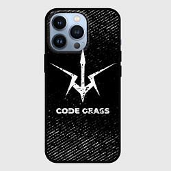 Чехол для iPhone 13 Pro Code Geass с потертостями на темном фоне, цвет: 3D-черный