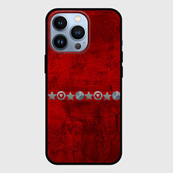 Чехол для iPhone 13 Pro Красный градиент, цвет: 3D-черный