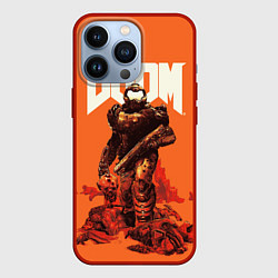 Чехол для iPhone 13 Pro DOOM - Doomguy, цвет: 3D-красный