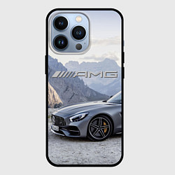 Чехол для iPhone 13 Pro Mercedes AMG V8 Biturbo cabriolet - mountains, цвет: 3D-черный