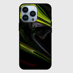 Чехол для iPhone 13 Pro Зелёный песок в темноте, цвет: 3D-черный