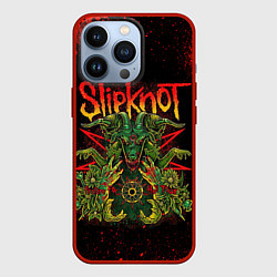 Чехол для iPhone 13 Pro Slipknot satan, цвет: 3D-красный