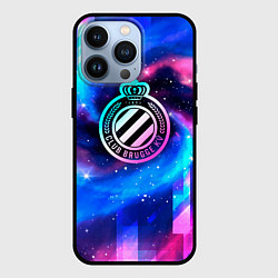 Чехол для iPhone 13 Pro Club Brugge неоновый космос, цвет: 3D-черный