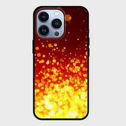 Чехол для iPhone 13 Pro Огненные блёстки, цвет: 3D-черный