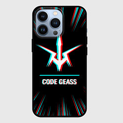 Чехол для iPhone 13 Pro Символ Code Geass в стиле glitch на темном фоне, цвет: 3D-черный