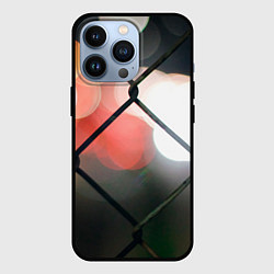 Чехол для iPhone 13 Pro Сетка на фоне боке, цвет: 3D-черный