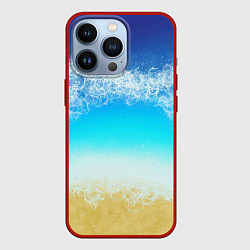 Чехол для iPhone 13 Pro Sea lagoon, цвет: 3D-красный