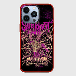 Чехол для iPhone 13 Pro Slipknot pink, цвет: 3D-красный