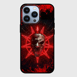 Чехол для iPhone 13 Pro Slipknot red satan star, цвет: 3D-черный