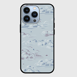 Чехол для iPhone 13 Pro Полёт птиц ласточек, цвет: 3D-черный