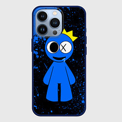 Чехол для iPhone 13 Pro Радужные друзья Синий - брызги краски, цвет: 3D-тёмно-синий