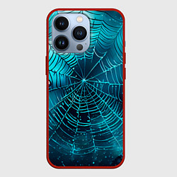 Чехол для iPhone 13 Pro Halloween паутина, цвет: 3D-красный