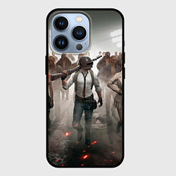 Чехол для iPhone 13 Pro ПAБГ, цвет: 3D-черный