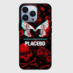 Чехол для iPhone 13 Pro Placebo rock glitch, цвет: 3D-черный