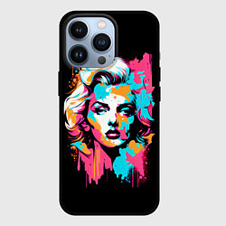 Чехол для iPhone 13 Pro Мэрилин Монро - поп арт, цвет: 3D-черный