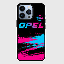 Чехол iPhone 13 Pro Opel - neon gradient: символ сверху