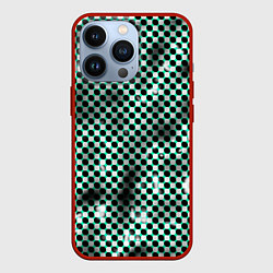 Чехол для iPhone 13 Pro Пластиковая абстракция - паттерн, цвет: 3D-красный