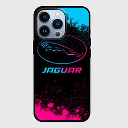 Чехол для iPhone 13 Pro Jaguar - neon gradient, цвет: 3D-черный