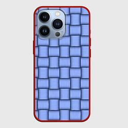 Чехол для iPhone 13 Pro Фиолетовое ленточное плетение, цвет: 3D-красный
