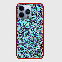 Чехол для iPhone 13 Pro Абстрактные разноцветные пятна, цвет: 3D-красный