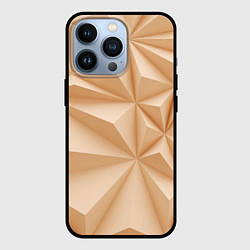 Чехол для iPhone 13 Pro Бежевые полигональные фигуры, цвет: 3D-черный