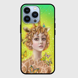 Чехол для iPhone 13 Pro Фэнтези эльф жираф, цвет: 3D-черный