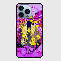 Чехол для iPhone 13 Pro The flighty Simpsons family, цвет: 3D-черный