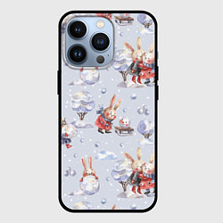 Чехол для iPhone 13 Pro Поиграем в снежки, цвет: 3D-черный