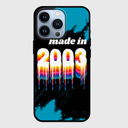 Чехол для iPhone 13 Pro Made in 2003: liquid art, цвет: 3D-черный