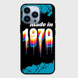 Чехол для iPhone 13 Pro Made in 1970: liquid art, цвет: 3D-черный