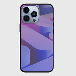 Чехол для iPhone 13 Pro Абстрактные фиолетовые прямоугольники со скругленн, цвет: 3D-черный