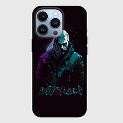 Чехол для iPhone 13 Pro Ведьмак в неоновом стиле, цвет: 3D-черный