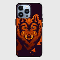 Чехол для iPhone 13 Pro Голова рыжего волка, цвет: 3D-черный