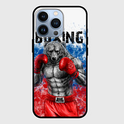 Чехол для iPhone 13 Pro Бокс - Россия, цвет: 3D-черный