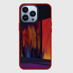 Чехол для iPhone 13 Pro Абстрактные парящие стеклянные картины, цвет: 3D-красный