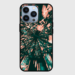 Чехол для iPhone 13 Pro Абстрактные полупрозрачные летящие блоки, цвет: 3D-черный
