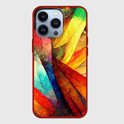 Чехол iPhone 13 Pro Радужная абстракция со звездами