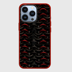 Чехол для iPhone 13 Pro Кольчуга HARD, цвет: 3D-красный